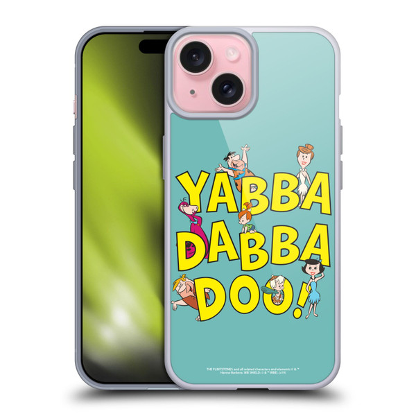The Flintstones Graphics Yabba-Dabba-Doo Soft Gel Case for Apple iPhone 15