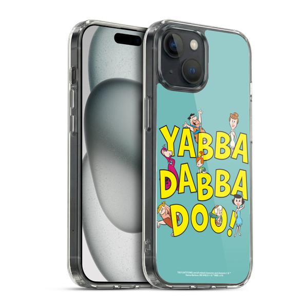 The Flintstones Graphics Yabba-Dabba-Doo Soft Gel Case for Apple iPhone 15 & MagSafe
