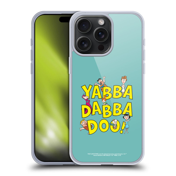 The Flintstones Graphics Yabba-Dabba-Doo Soft Gel Case for Apple iPhone 15 Pro Max