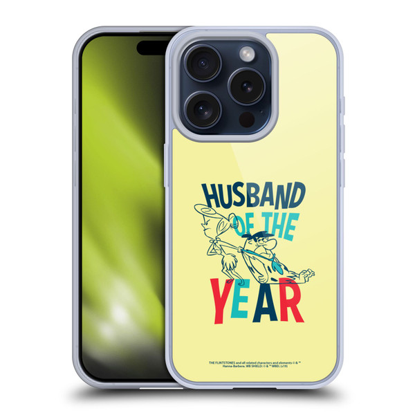 The Flintstones Graphics Husband Of The Year Soft Gel Case for Apple iPhone 15 Pro