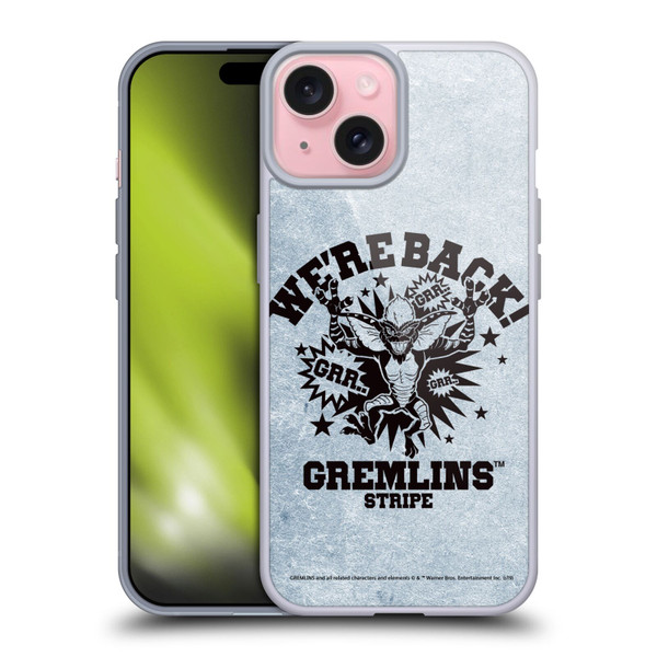 Gremlins Graphics Distressed Look Soft Gel Case for Apple iPhone 15