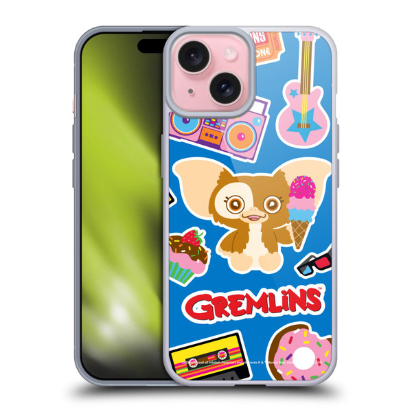 Gremlins Graphics Sticker Print Soft Gel Case for Apple iPhone 15 & MagSafe