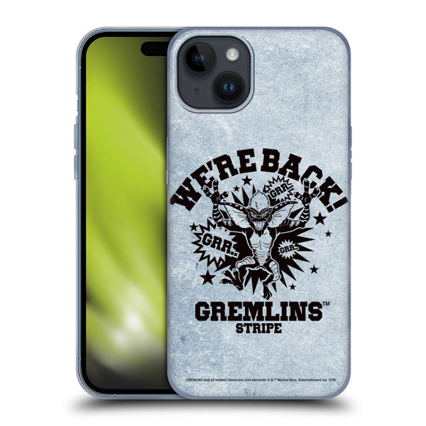Gremlins Graphics Distressed Look Soft Gel Case for Apple iPhone 15 Plus