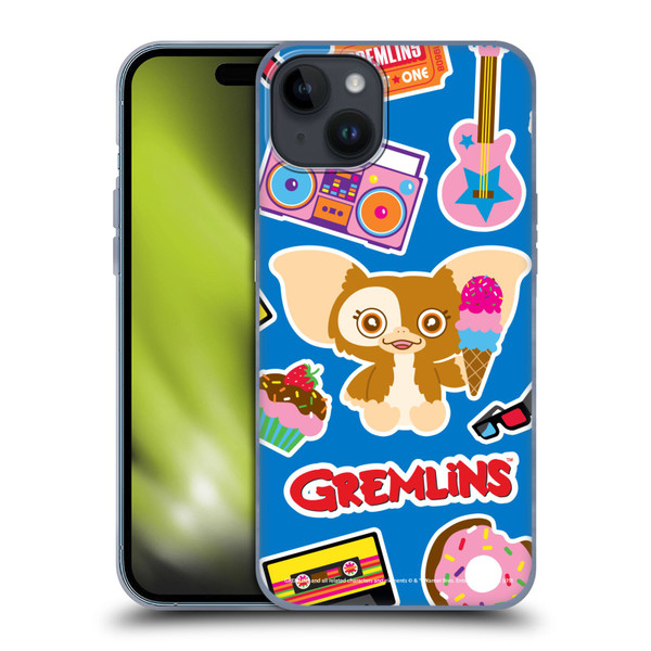 Gremlins Graphics Sticker Print Soft Gel Case for Apple iPhone 15 Plus