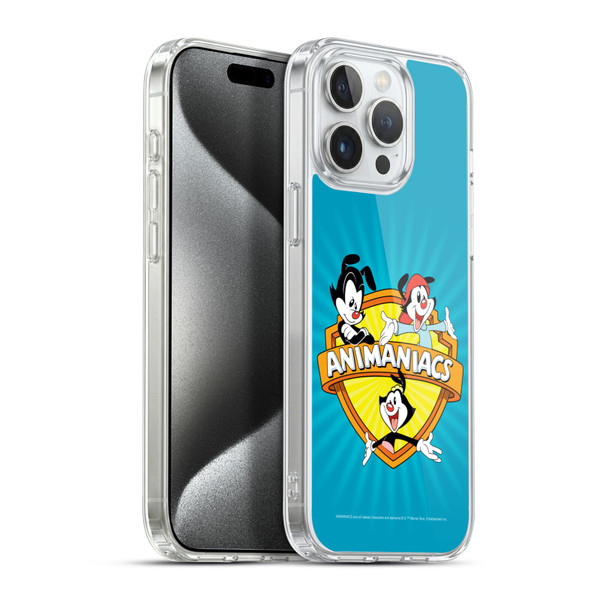 Animaniacs Graphics Logo Soft Gel Case for Apple iPhone 15 Pro Max & MagSafe
