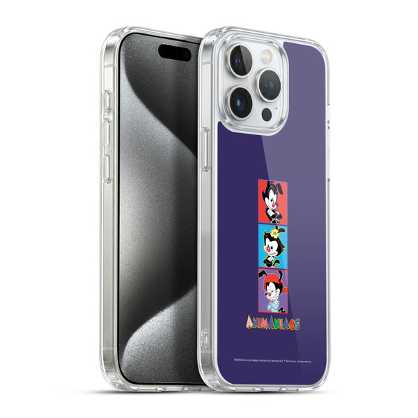 Animaniacs Graphics Tiles Soft Gel Case for Apple iPhone 15 Pro Max & MagSafe