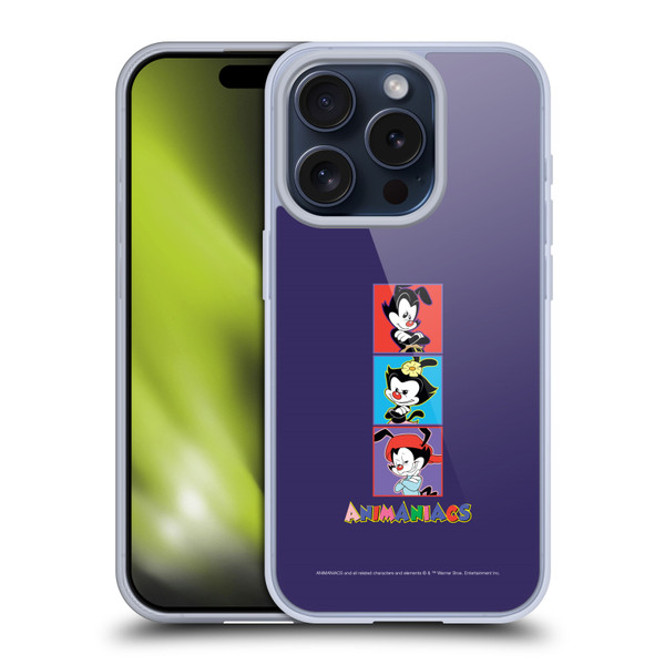 Animaniacs Graphics Tiles Soft Gel Case for Apple iPhone 15 Pro