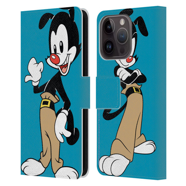 Animaniacs Graphics Yakko Leather Book Wallet Case Cover For Apple iPhone 15 Pro