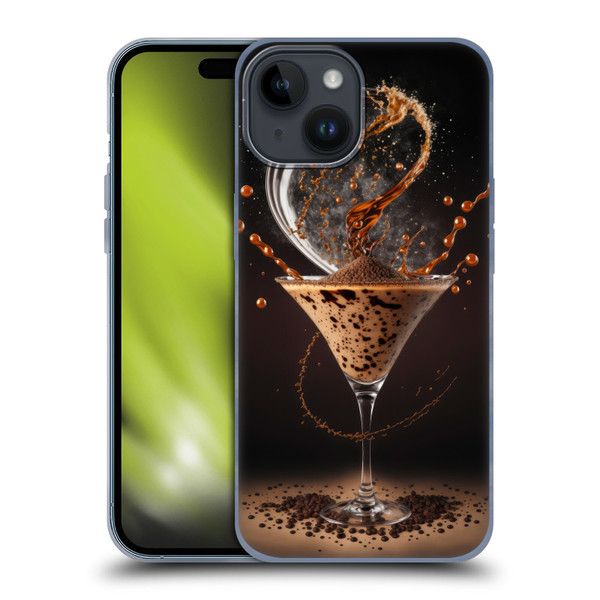 Spacescapes Cocktails Contemporary, Espresso Martini Soft Gel Case for Apple iPhone 15