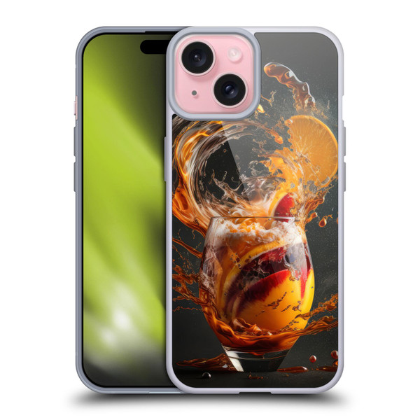 Spacescapes Cocktails Modern Twist, Hurricane Soft Gel Case for Apple iPhone 15