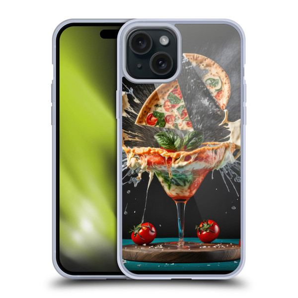 Spacescapes Cocktails Margarita Martini Blast Soft Gel Case for Apple iPhone 15 Plus