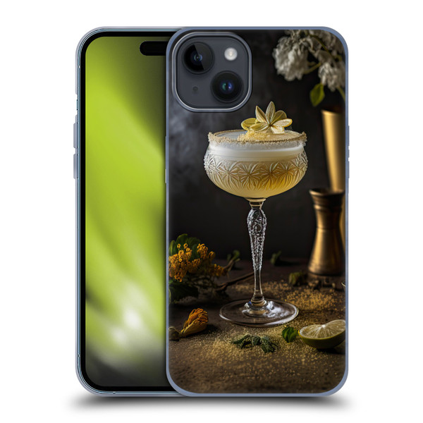 Spacescapes Cocktails Summertime, Margarita Soft Gel Case for Apple iPhone 15 Plus