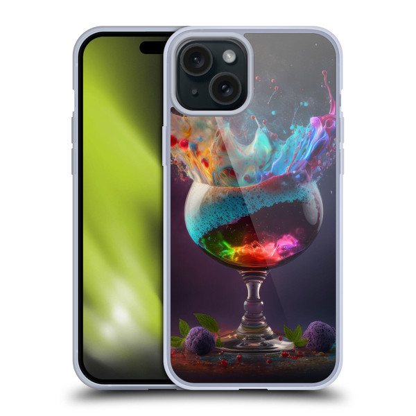 Spacescapes Cocktails Universal Magic Soft Gel Case for Apple iPhone 15 Plus