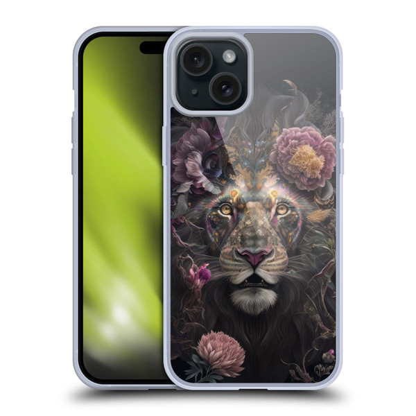 Spacescapes Floral Lions Pride Soft Gel Case for Apple iPhone 15 Plus