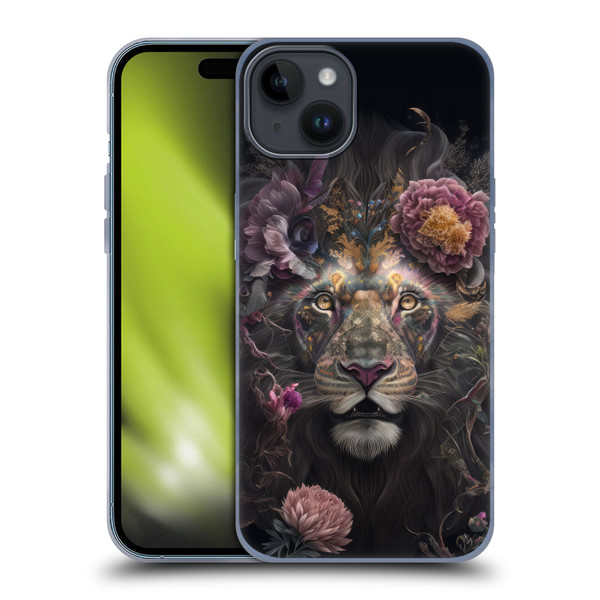 Spacescapes Floral Lions Pride Soft Gel Case for Apple iPhone 15 Plus