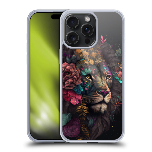 Spacescapes Floral Lions Ethereal Petals Soft Gel Case for Apple iPhone 15 Pro Max
