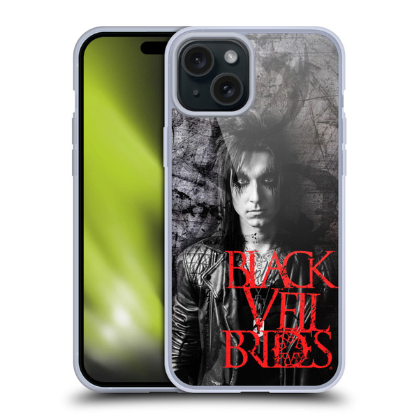 Black Veil Brides Band Members Jake Soft Gel Case for Apple iPhone 15 Plus