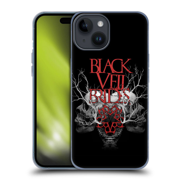 Black Veil Brides Band Art Skull Branches Soft Gel Case for Apple iPhone 15