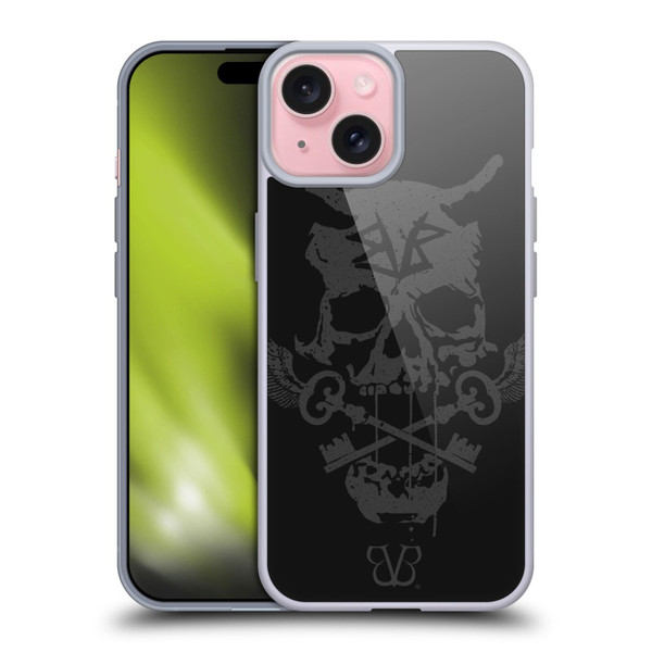Black Veil Brides Band Art Skull Keys Soft Gel Case for Apple iPhone 15