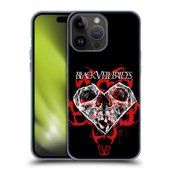 Black Veil Brides Band Art Skull Heart Soft Gel Case for Apple iPhone 15 Pro Max