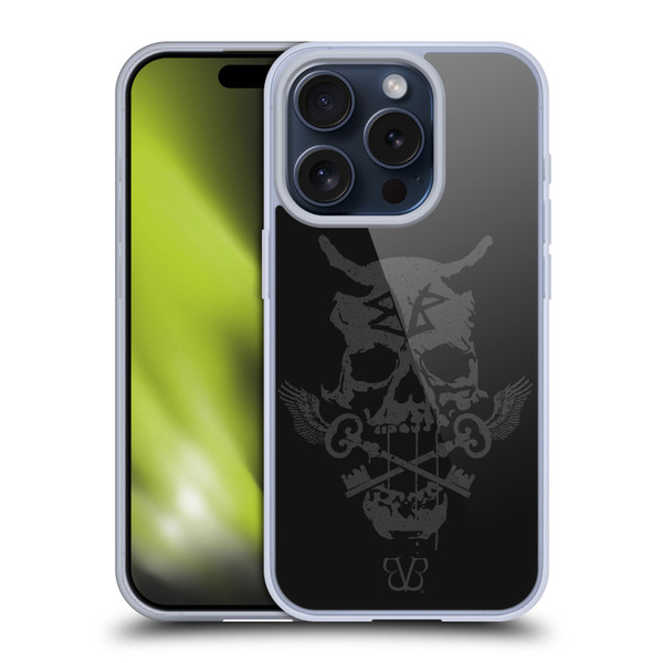 Black Veil Brides Band Art Skull Keys Soft Gel Case for Apple iPhone 15 Pro