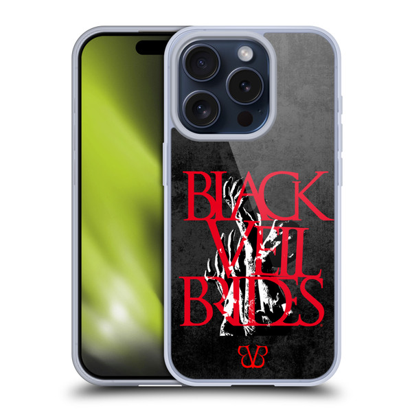 Black Veil Brides Band Art Zombie Hands Soft Gel Case for Apple iPhone 15 Pro