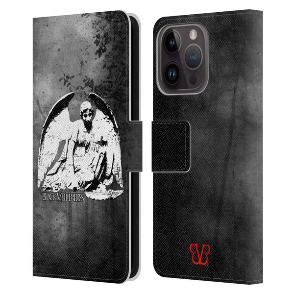 Black Veil Brides Band Art Angel Leather Book Wallet Case Cover For Apple iPhone 15 Pro