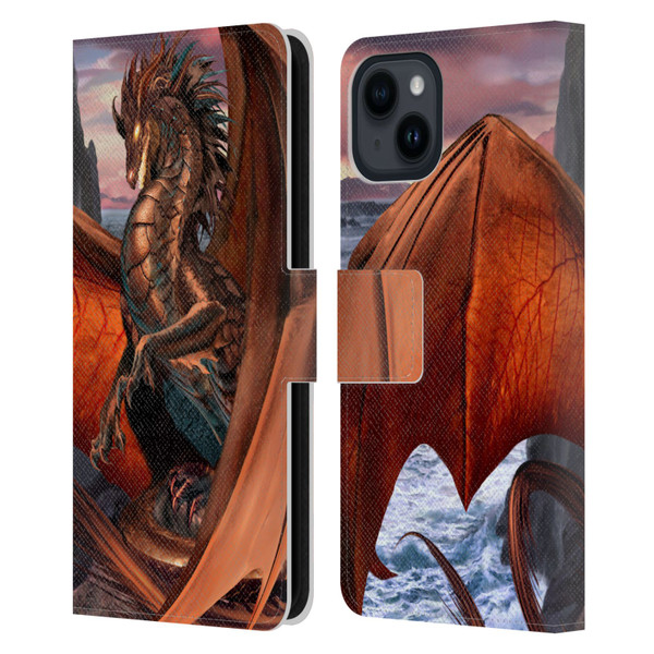 Ruth Thompson Dragons Coppervein Leather Book Wallet Case Cover For Apple iPhone 15