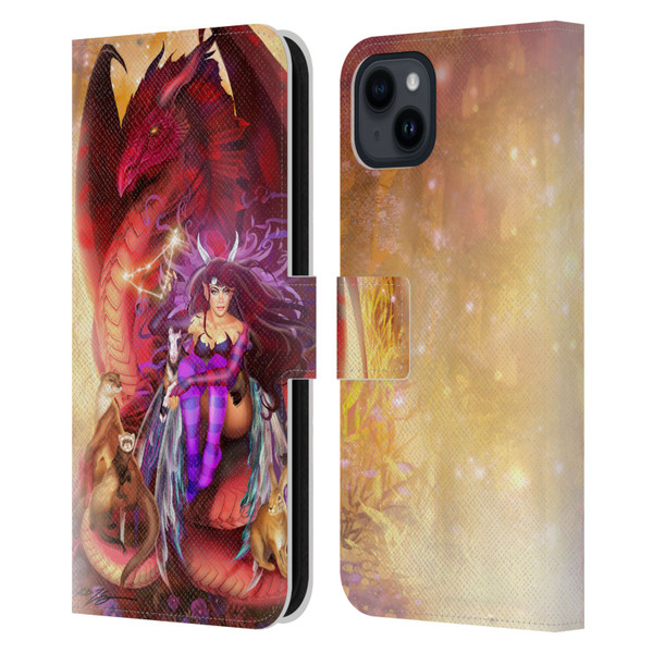 Ruth Thompson Dragons Capricorn Leather Book Wallet Case Cover For Apple iPhone 15 Plus