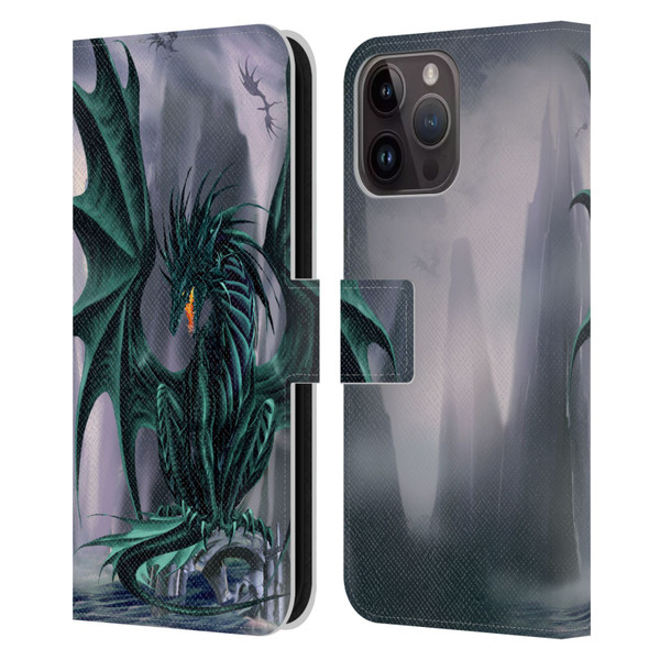 Ruth Thompson Dragons Jade Leather Book Wallet Case Cover For Apple iPhone 15 Pro Max