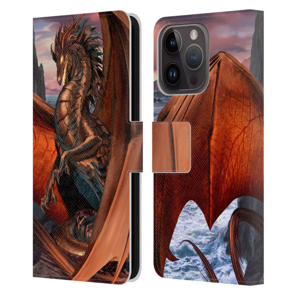 Ruth Thompson Dragons Coppervein Leather Book Wallet Case Cover For Apple iPhone 15 Pro