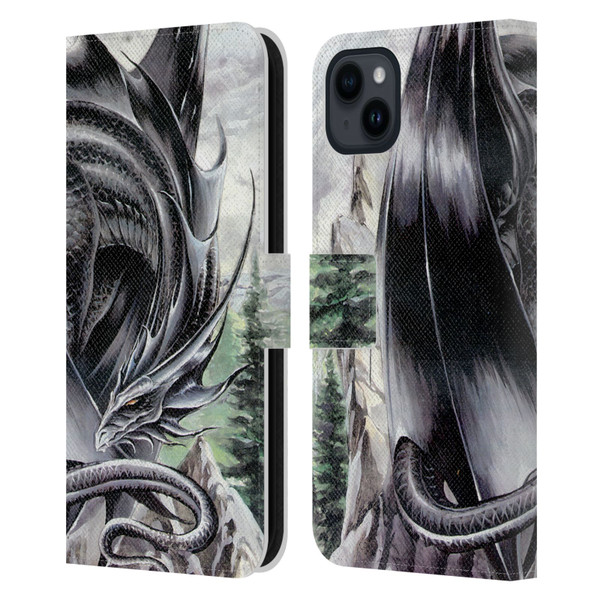 Ruth Thompson Dragons 2 Morning Stretch Leather Book Wallet Case Cover For Apple iPhone 15 Plus