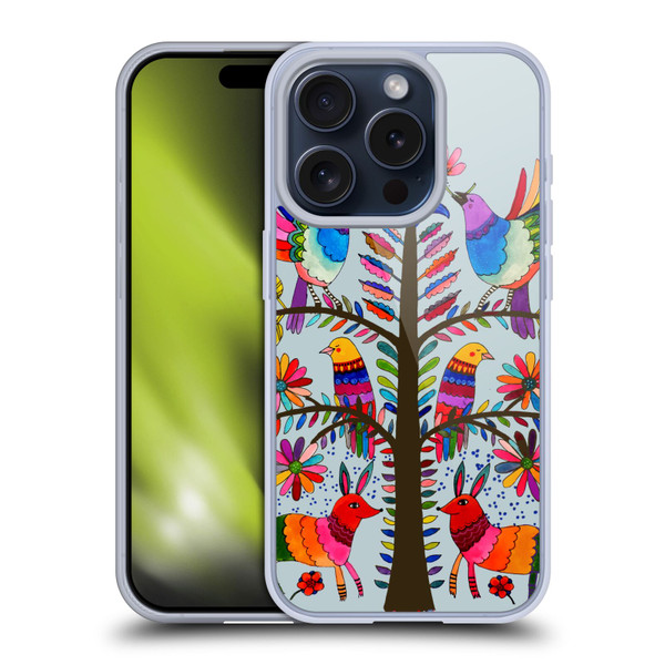Sylvie Demers Floral Otomi Colors Soft Gel Case for Apple iPhone 15 Pro