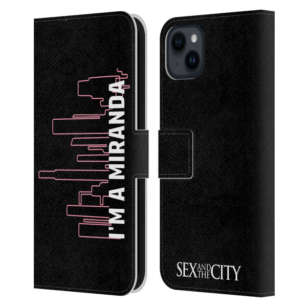 Sex and The City: Television Series Characters Miranda Leather Book Wallet Case Cover For Apple iPhone 15 Plus