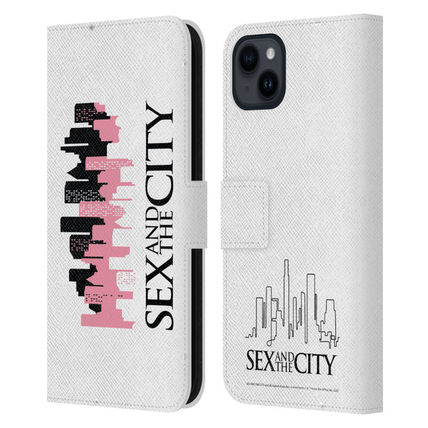 Sex and The City: Television Series Graphics City Leather Book Wallet Case Cover For Apple iPhone 15 Plus