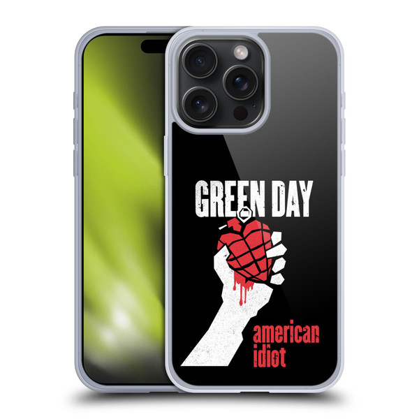 Green Day Graphics American Idiot Soft Gel Case for Apple iPhone 15 Pro Max