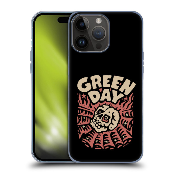 Green Day Graphics Skull Spider Soft Gel Case for Apple iPhone 15 Pro Max