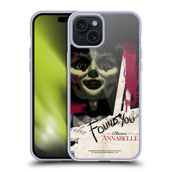 Annabelle Graphics Found You Soft Gel Case for Apple iPhone 15 Plus