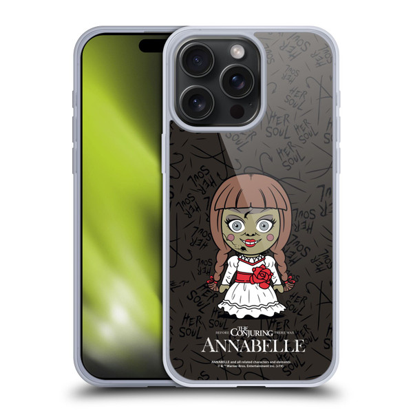 Annabelle Graphics Character Art Soft Gel Case for Apple iPhone 15 Pro Max
