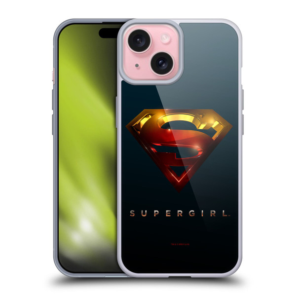 Supergirl TV Series Graphics Crest Soft Gel Case for Apple iPhone 15