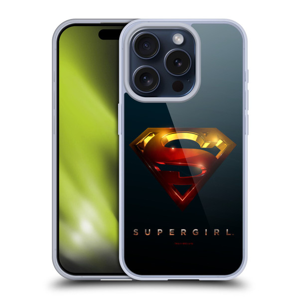 Supergirl TV Series Graphics Crest Soft Gel Case for Apple iPhone 15 Pro