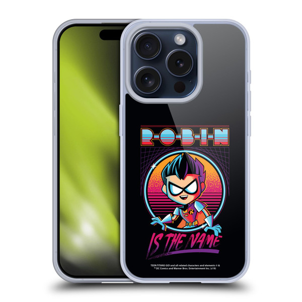 Teen Titans Go! To The Movies Graphic Designs Robin Soft Gel Case for Apple iPhone 15 Pro