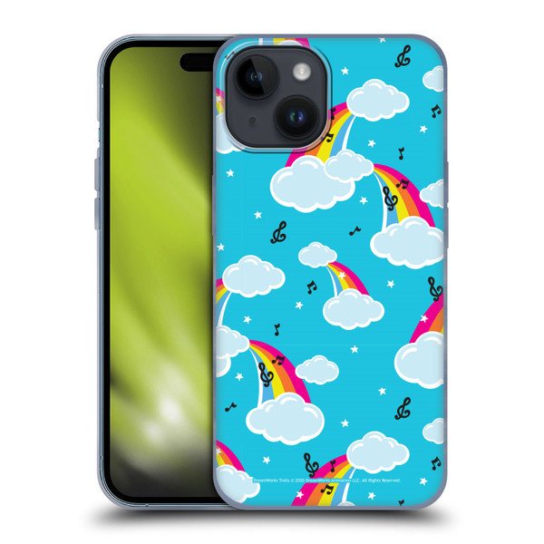 Trolls World Tour Rainbow Bffs Rainbow Cloud Pattern Soft Gel Case for Apple iPhone 15