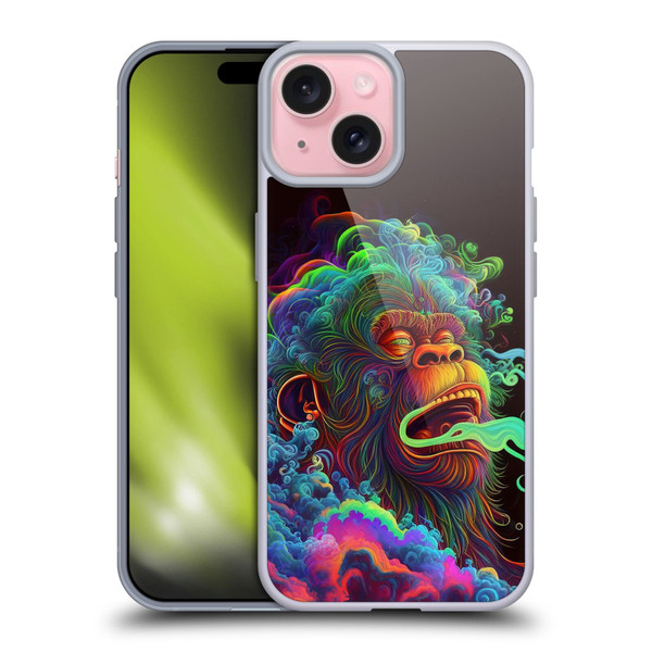Wumples Cosmic Animals Clouded Monkey Soft Gel Case for Apple iPhone 15