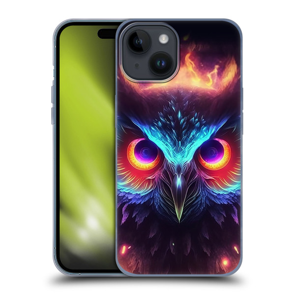 Wumples Cosmic Animals Owl Soft Gel Case for Apple iPhone 15