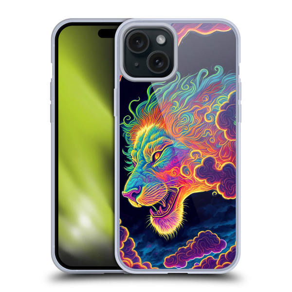 Wumples Cosmic Animals Clouded Lion Soft Gel Case for Apple iPhone 15 Plus