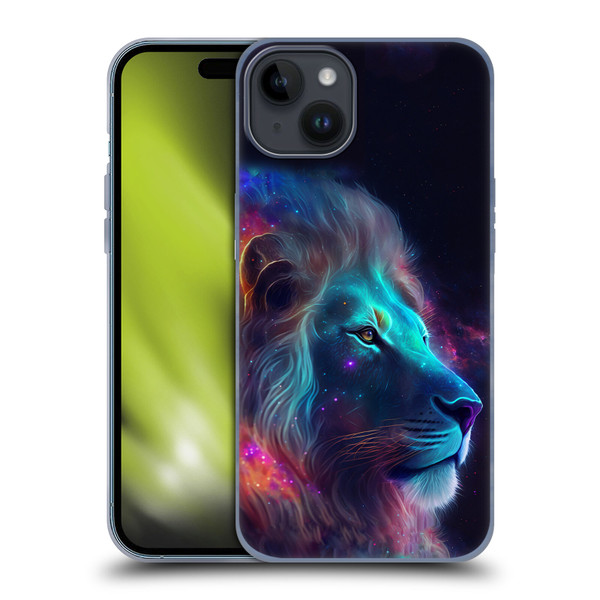 Wumples Cosmic Animals Lion Soft Gel Case for Apple iPhone 15 Plus