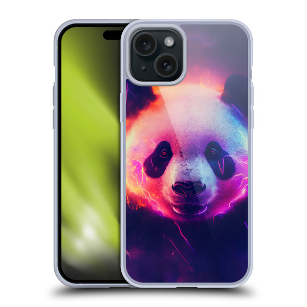 Wumples Cosmic Animals Panda Soft Gel Case for Apple iPhone 15 Plus