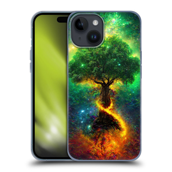 Wumples Cosmic Universe Yggdrasil, Norse Tree Of Life Soft Gel Case for Apple iPhone 15