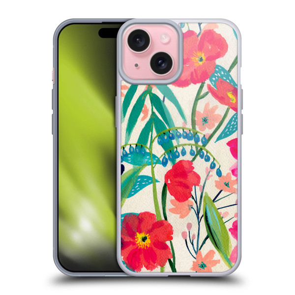 Suzanne Allard Floral Graphics Garden Party Soft Gel Case for Apple iPhone 15